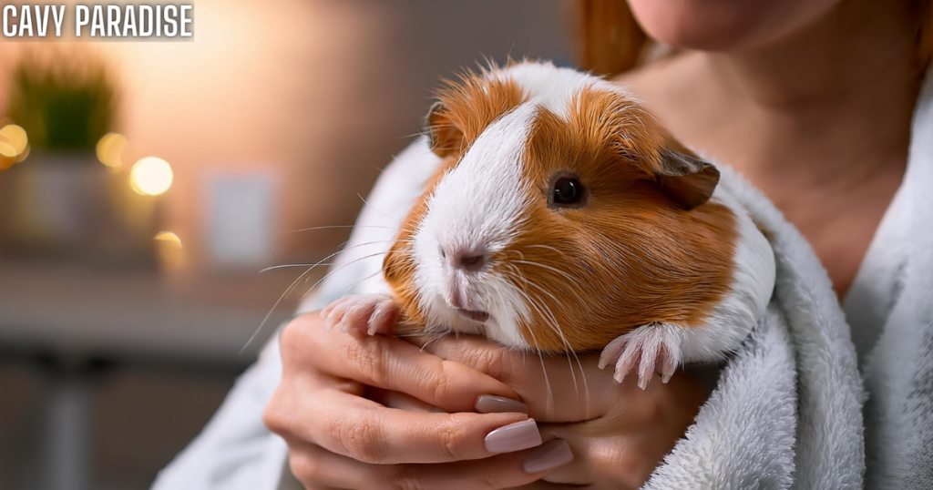 Guinea pig nail trimming with a calm and gentle approach. Guinea pig nail trimming with a calm and gentle approach.